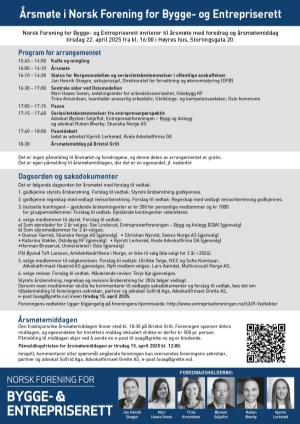 Program årsmøte 2025 Program årsmøte 2025